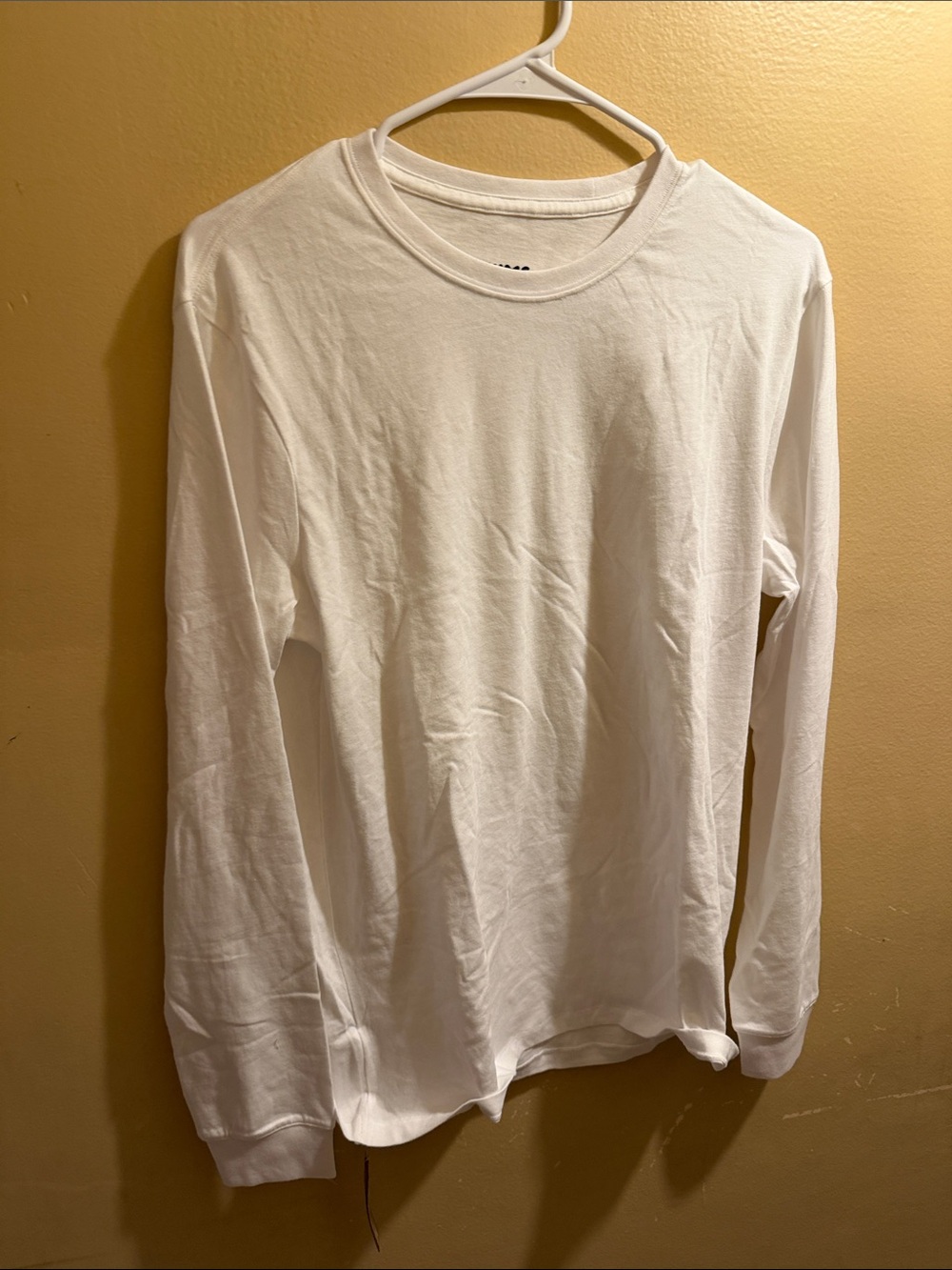 SKIMS Men's Long-Sleeve Crewneck Shirt in White